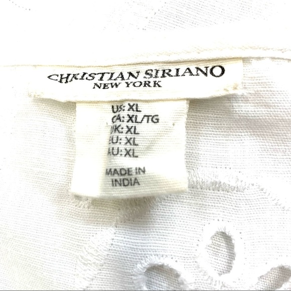 CHRISTIAN SIRIANO New York White Eyelet Blouse - Picture 6 of 7